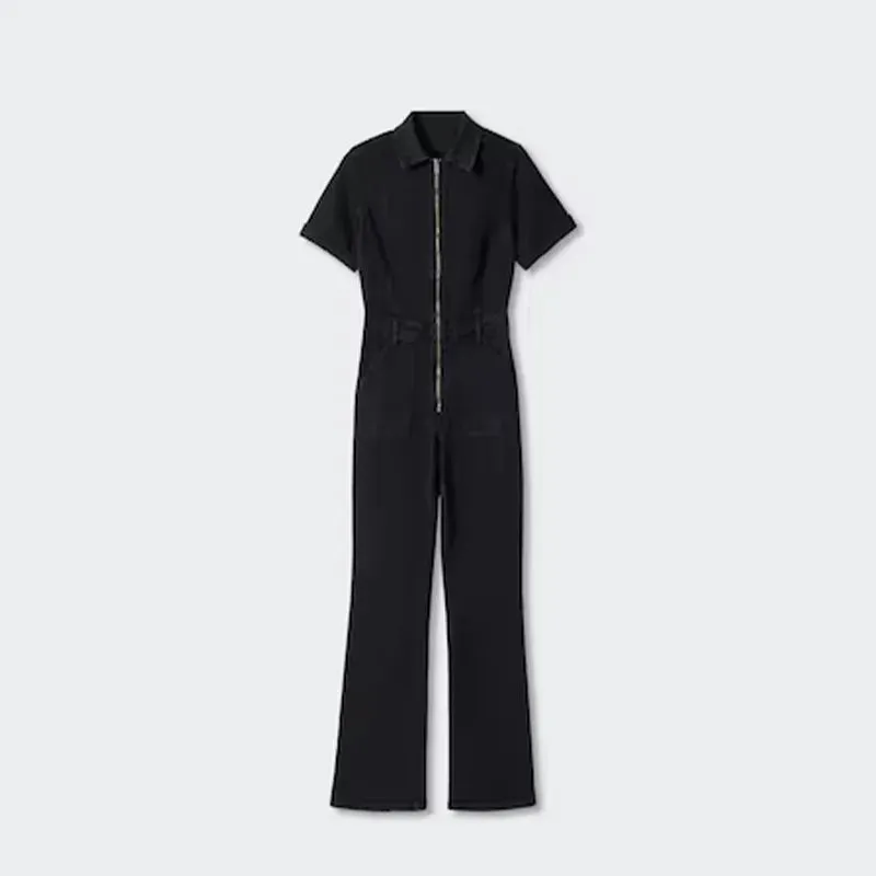 Denim Zipped Jumpsuit