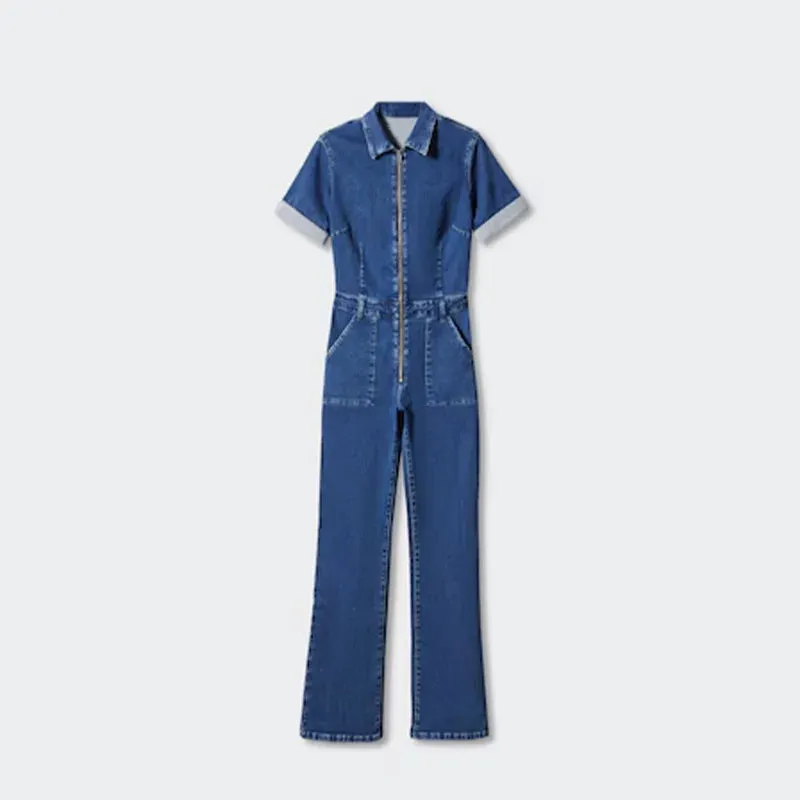 Denim Zipped Jumpsuit