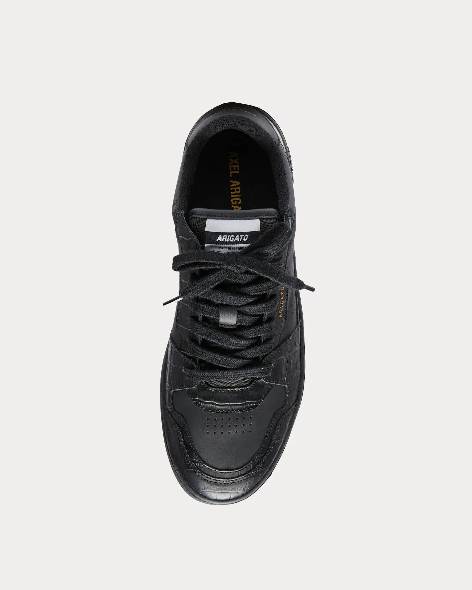 Dice Lo Croc Black / Black Low Top Sneakers