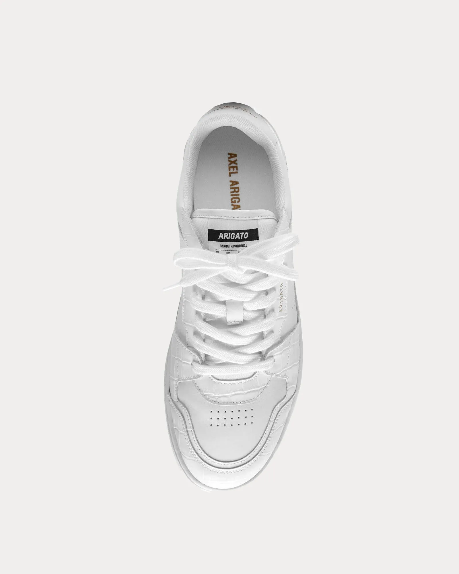 Dice Lo Croc White / White Low Top Sneakers