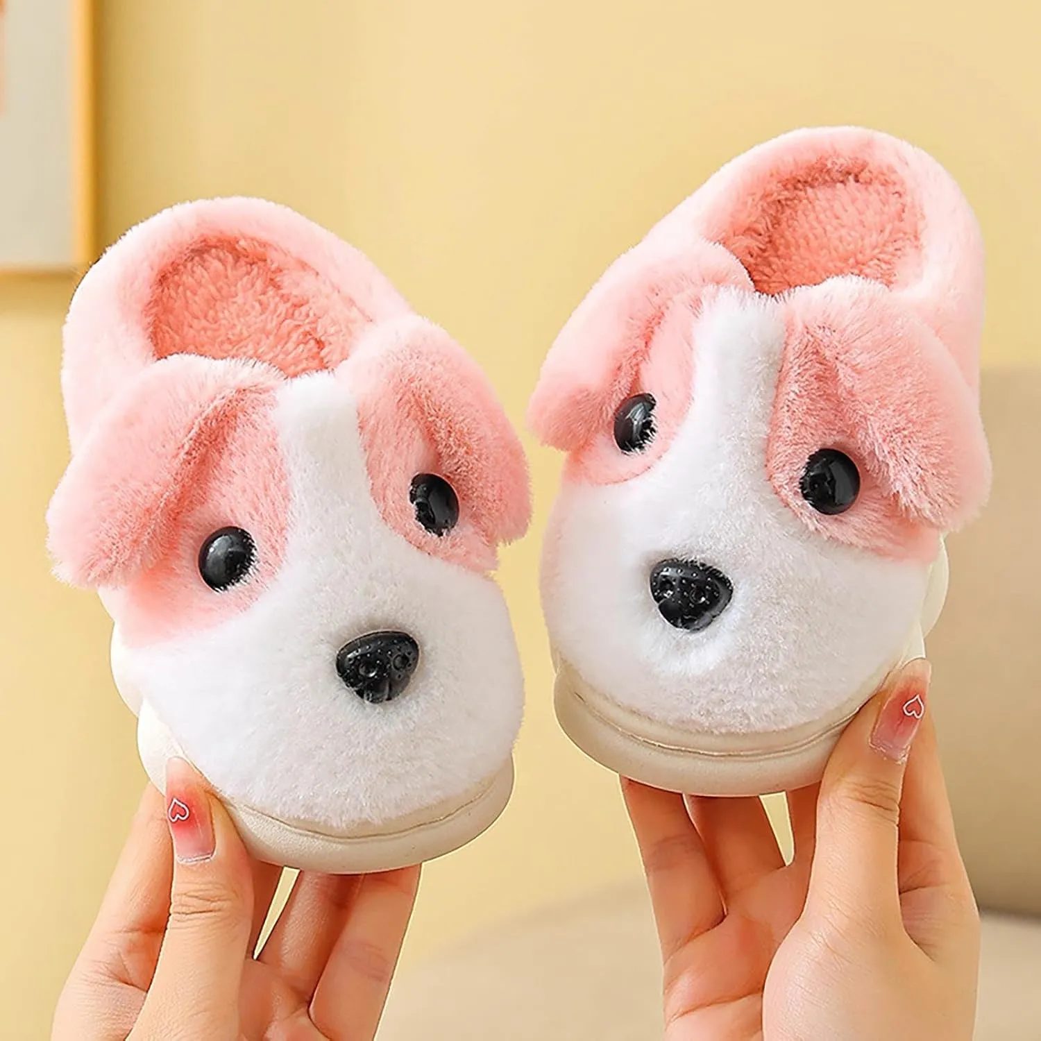 Dog Cotton Slippers Toddler Funny House Slippers Girls Boys Winter Indoor Outdoor Fuzzy Warm Cozy Household Shoes