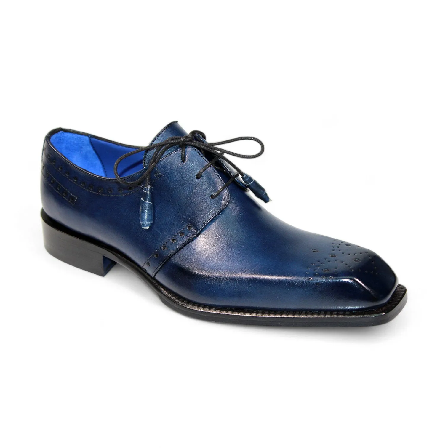 Emilio Franco Lando Men's Shoes Navy Calf-Skin Leather (EF1256)