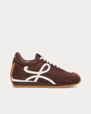Flow Runner Nylon & Suede Shitake Low Top Sneakers