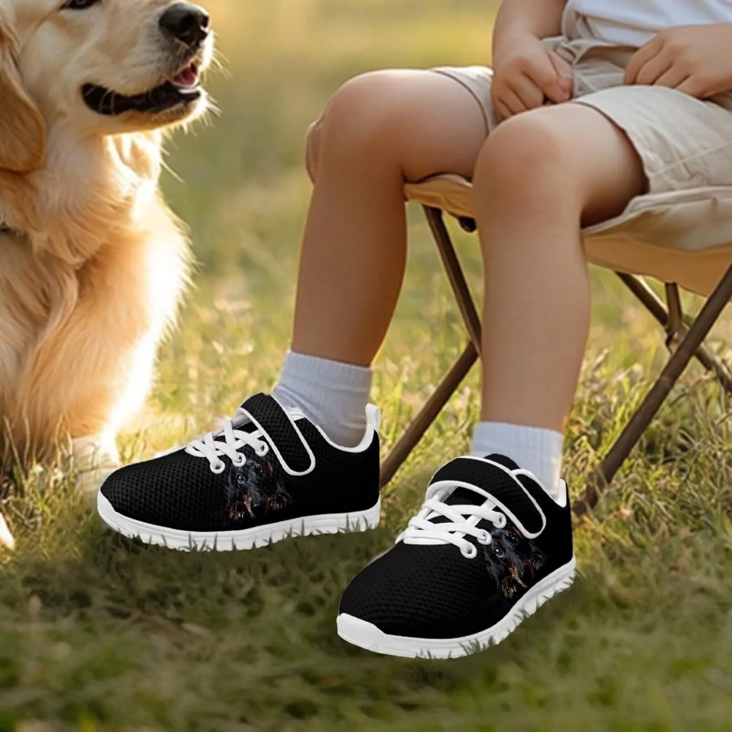 Forchrinse Blue Sea Turtle Print Little Kids Sneakers for Boys Girls Lightweight Sport Athletic Running Shoes Non Slip Causal Strap Sneakers Size 11-2
