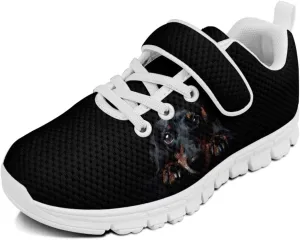 Forchrinse Blue Sea Turtle Print Little Kids Sneakers for Boys Girls Lightweight Sport Athletic Running Shoes Non Slip Causal Strap Sneakers Size 11-2