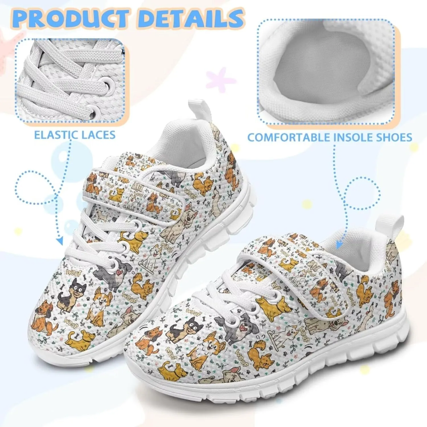 Forchrinse Frog Mushroom Tennis Shoes for Kids Boys Causal Comfort Running Walking Sneakers Mesh Sport Strap Athletic Shoes Lightweight for Toddlers