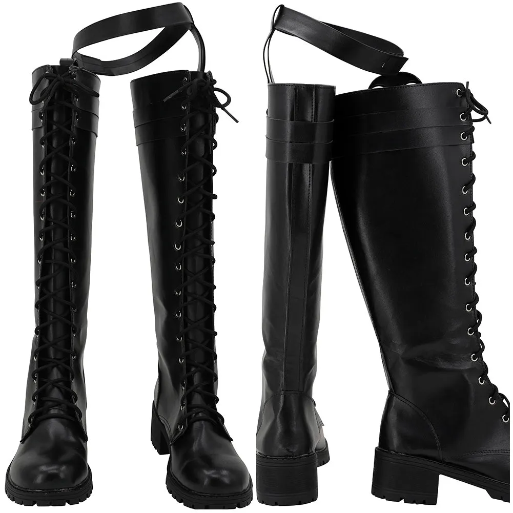 Genshin Impact Lyney Cosplay Black Boots Halloween Costumes
