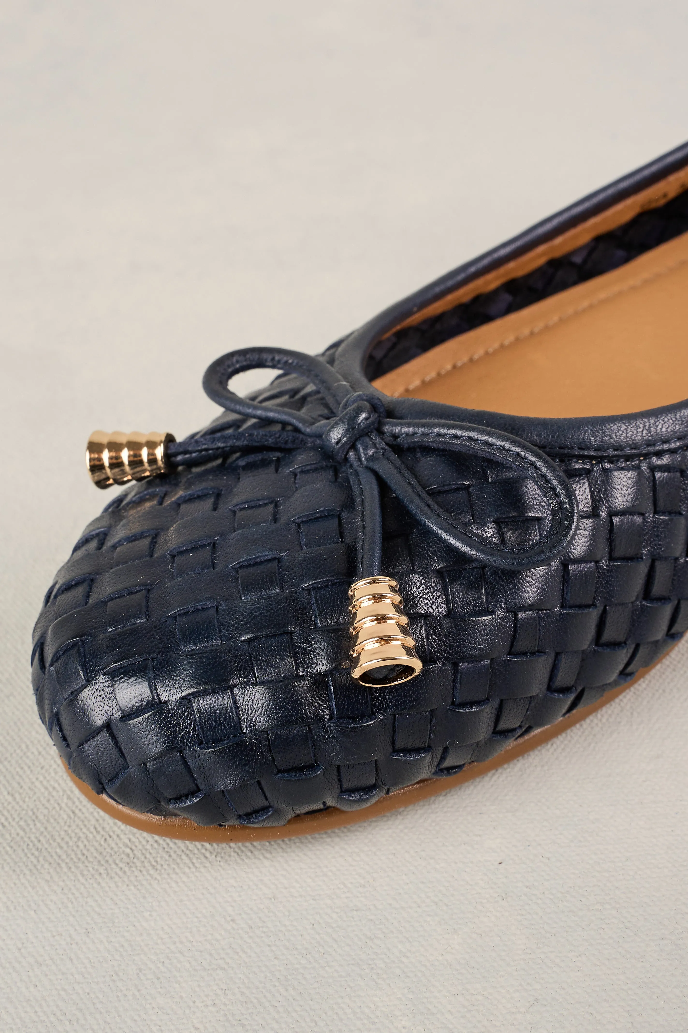 Gia Woven Ballet Flat - Ink