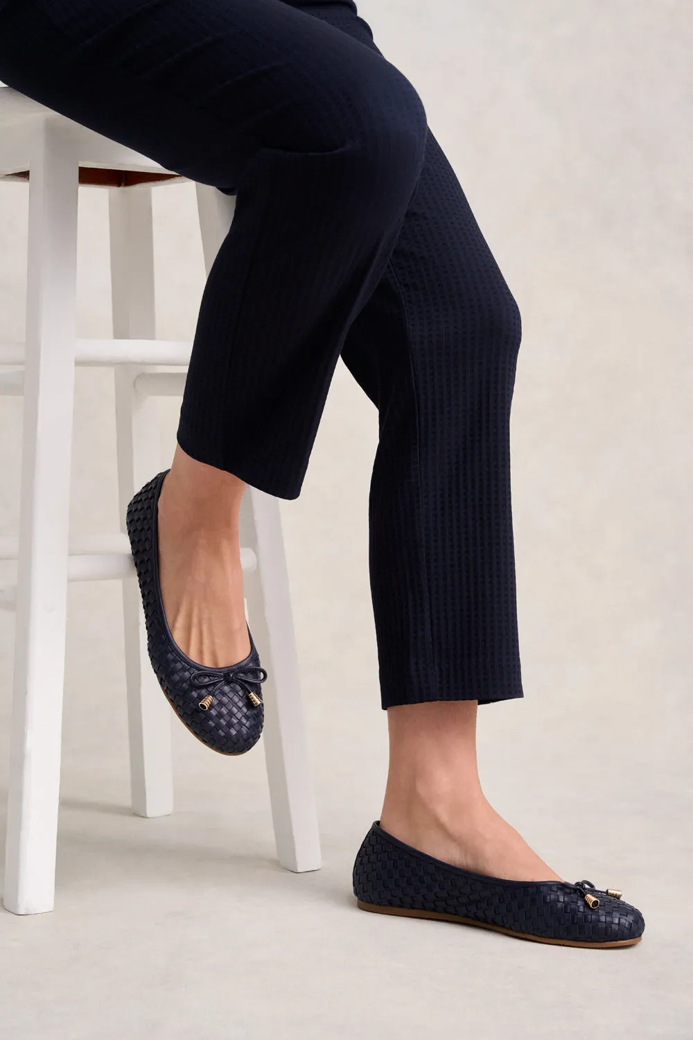 Gia Woven Ballet Flat - Ink