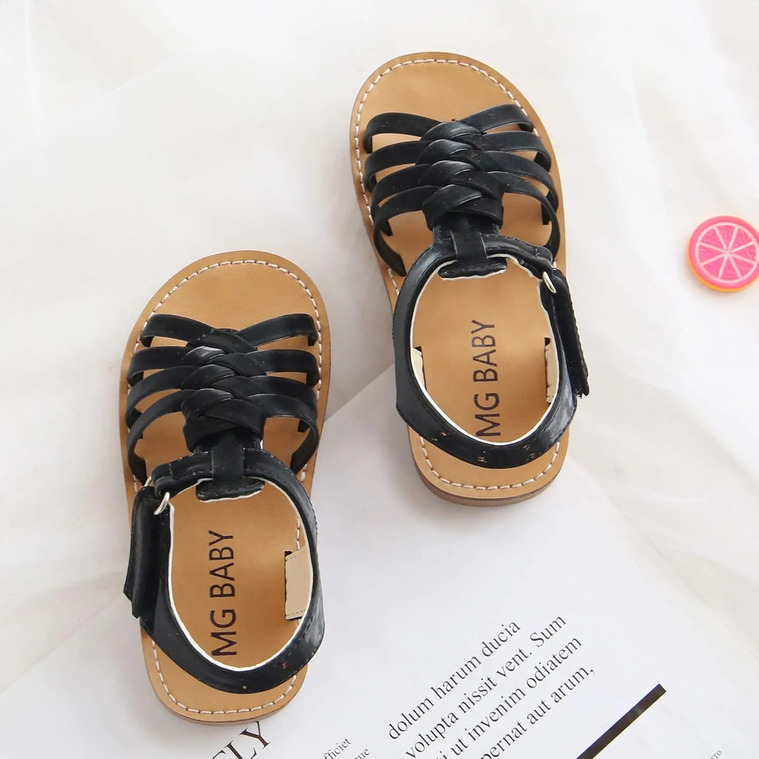 Girl Summer Cute Wrap Toe Sandals Toddler Soft Flat Beach Sandal Kids Lightweight Outdoor Indoor Holiday Shoes