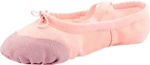 Girls Ballet Shoes Toddler Canvas Ballet Slippers Practice Slip On Dance Shoes for Boys/Little Kid/Big Kid/Women