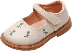 Girls Mary Jane Shoes Ballet Flats Toddler Ankle Strap Dress Shoes for School Wedding Party Uniform