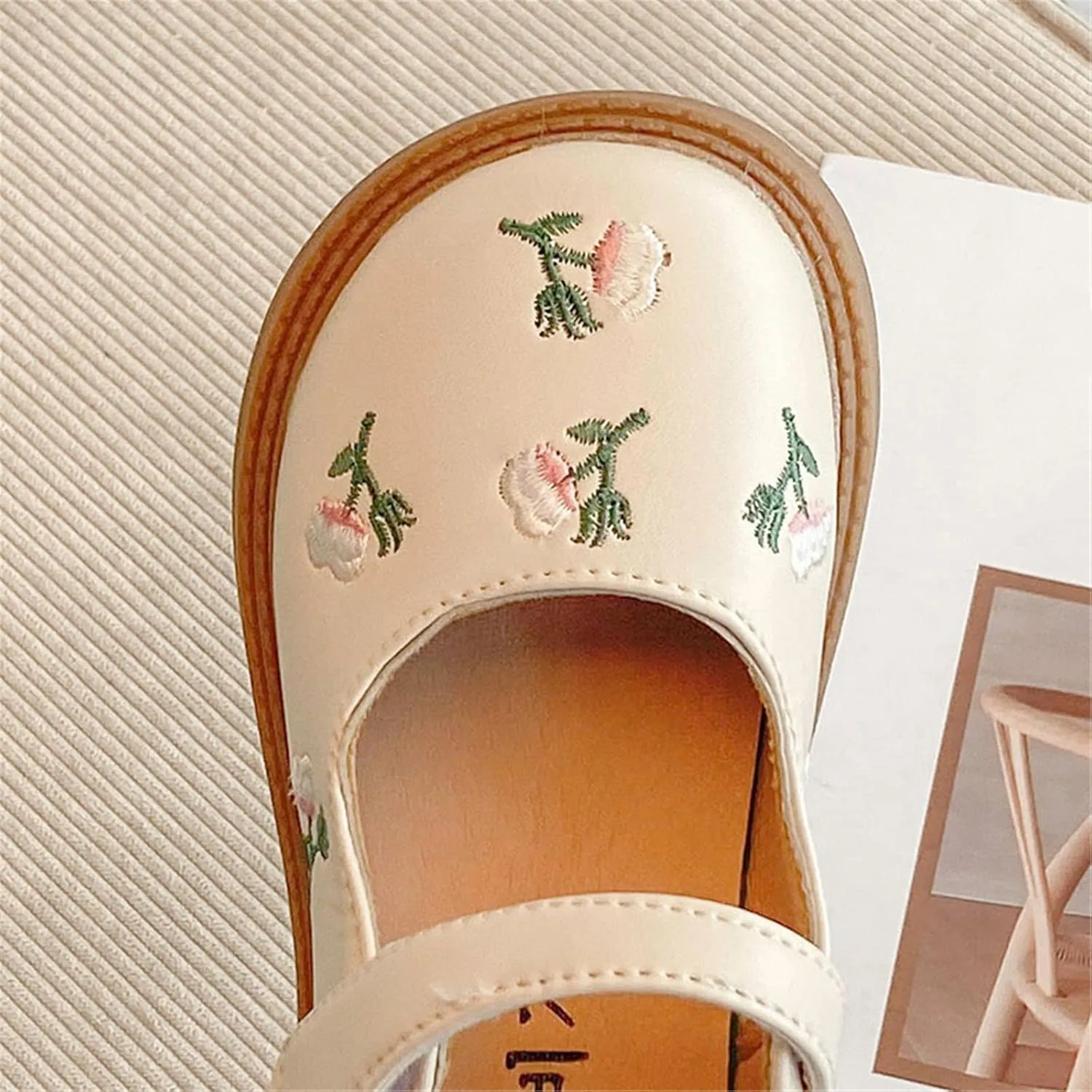 Girls Mary Jane Shoes Ballet Flats Toddler Ankle Strap Dress Shoes for School Wedding Party Uniform