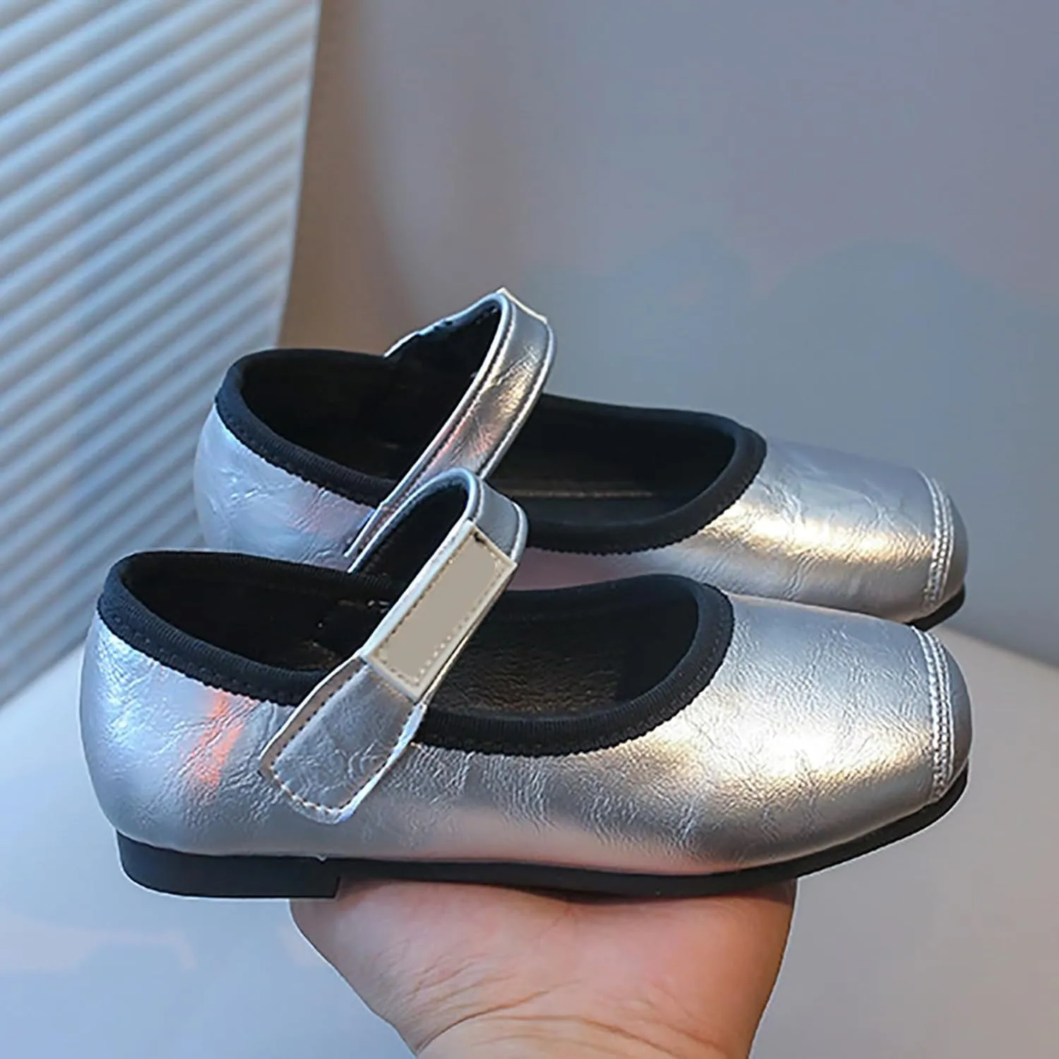 Girls Mary Jane Shoes Toddler Little Girls Dress Shoes Ballet Flats for Wedding Party School Uniform Shoes