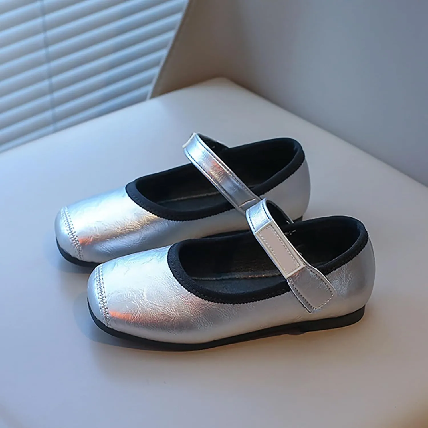 Girls Mary Jane Shoes Toddler Little Girls Dress Shoes Ballet Flats for Wedding Party School Uniform Shoes