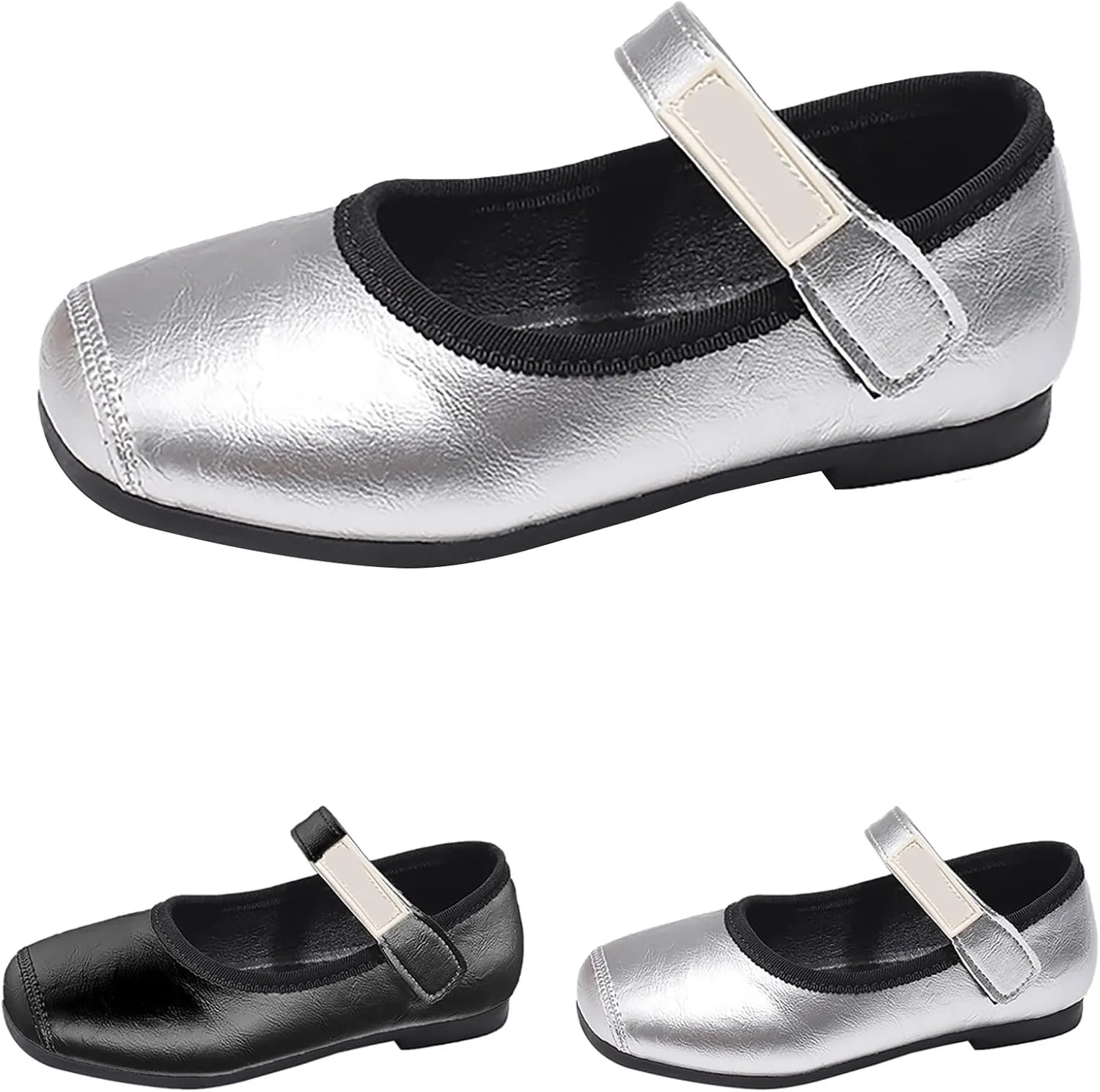 Girls Mary Jane Shoes Toddler Little Girls Dress Shoes Ballet Flats for Wedding Party School Uniform Shoes