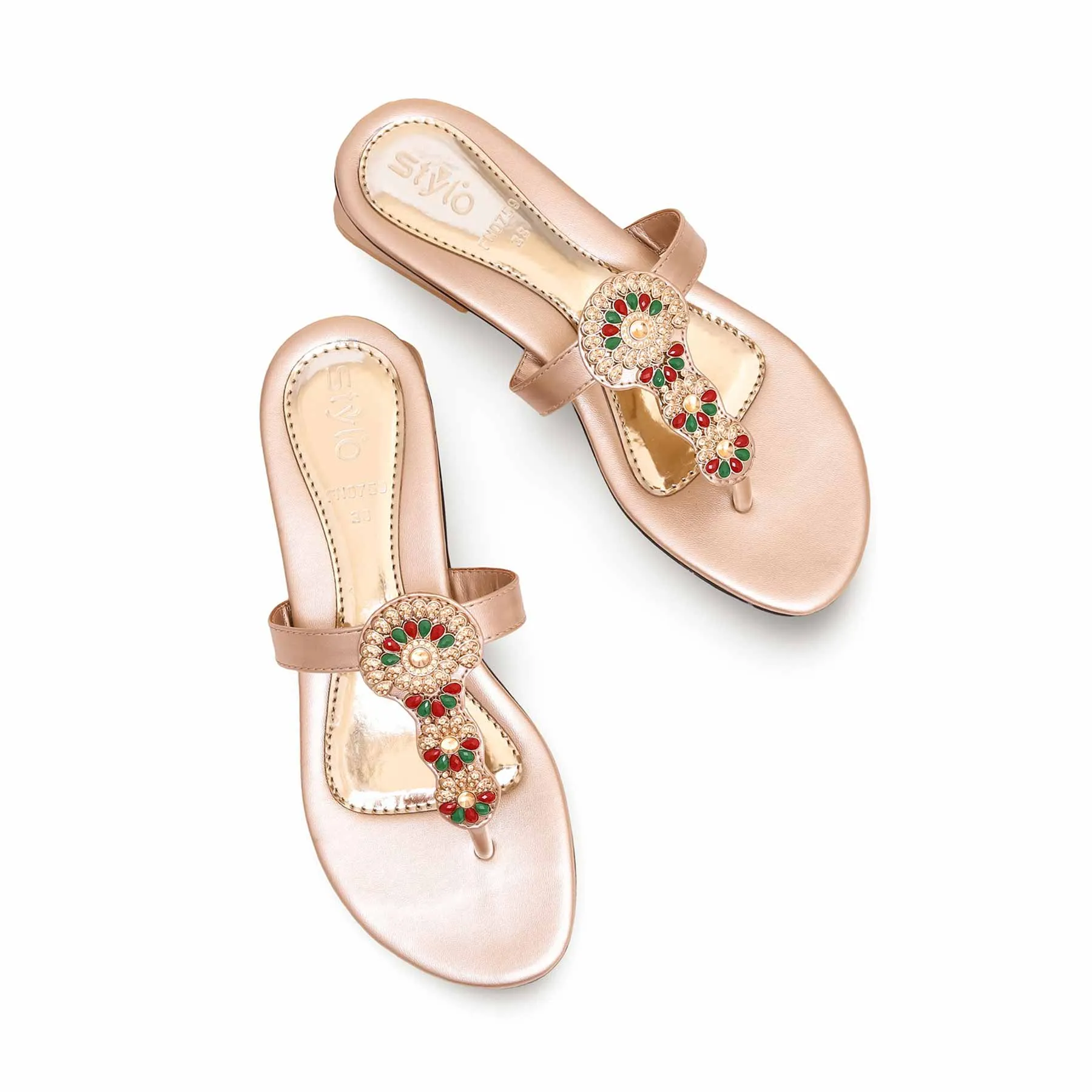 Golden Fancy Chappal FN0759