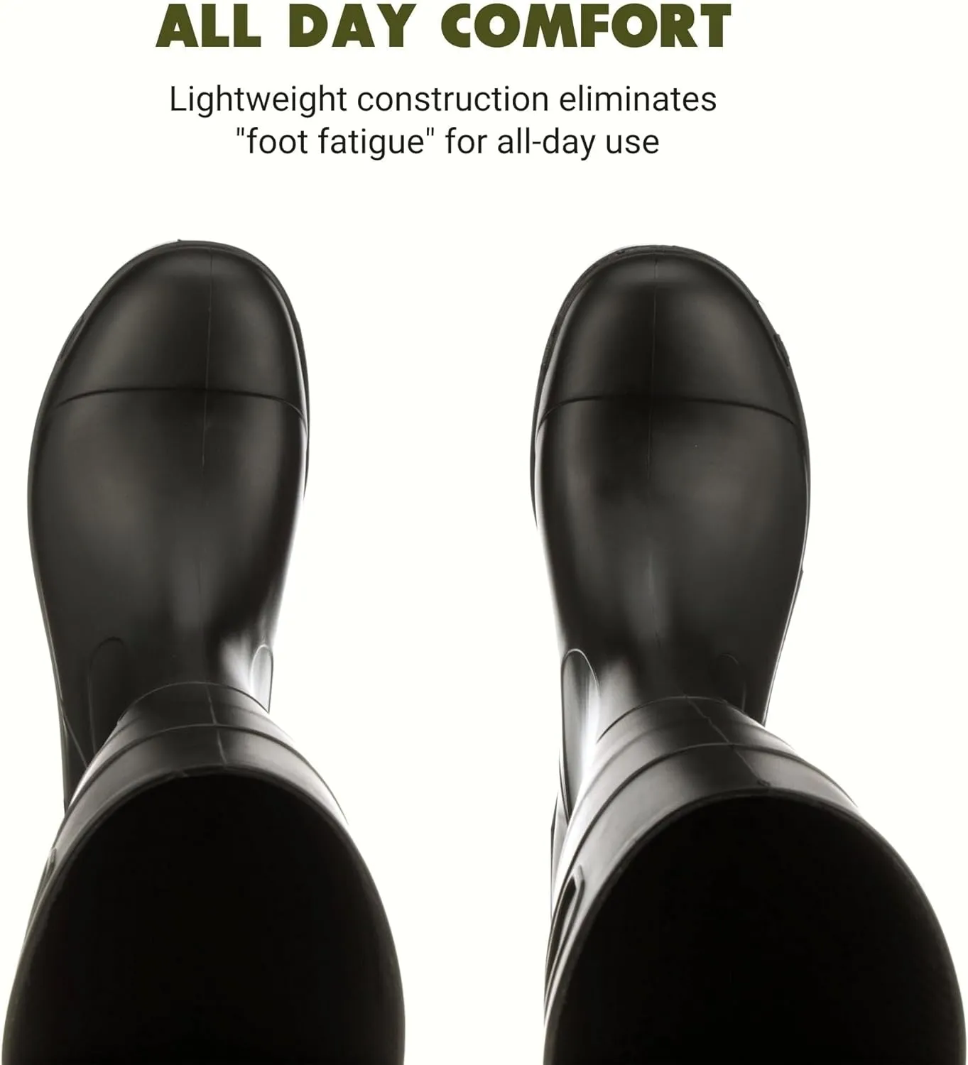 Heartland All Purpose 15 Waterproof Work Boots for Men and Women - Lightweight, Flexible Modern PVC Boots with Easy On/Off, Slip-Resistant Outsoles