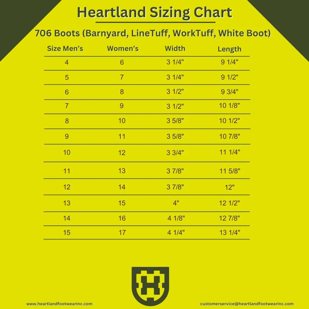 Heartland All Purpose 15 Waterproof Work Boots for Men and Women - Lightweight, Flexible Modern PVC Boots with Easy On/Off, Slip-Resistant Outsoles