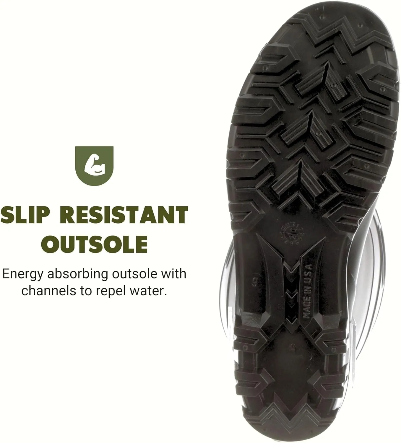 Heartland All Purpose 15 Waterproof Work Boots for Men and Women - Lightweight, Flexible Modern PVC Boots with Easy On/Off, Slip-Resistant Outsoles