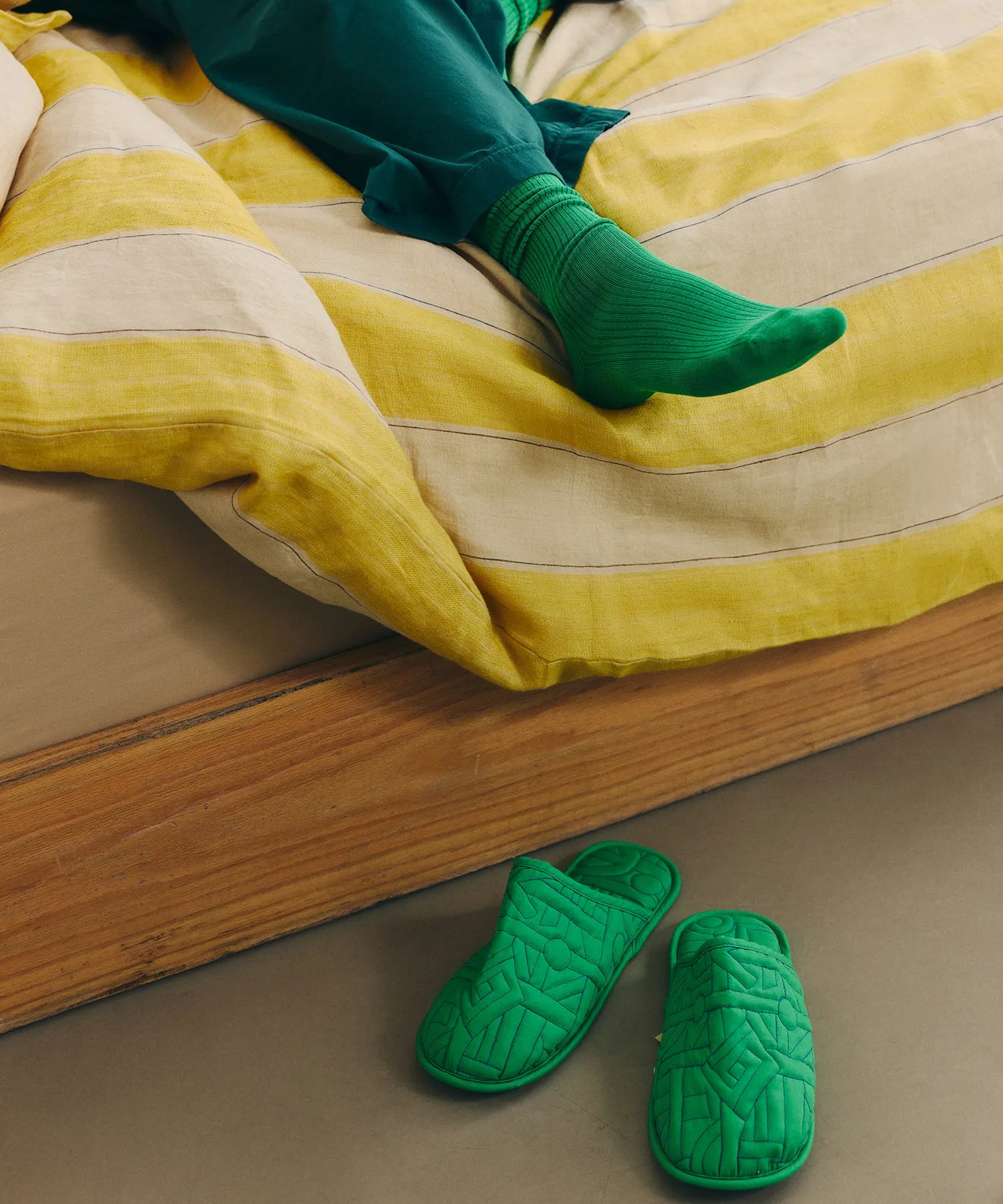 HOME Cozy Quilted Slippers