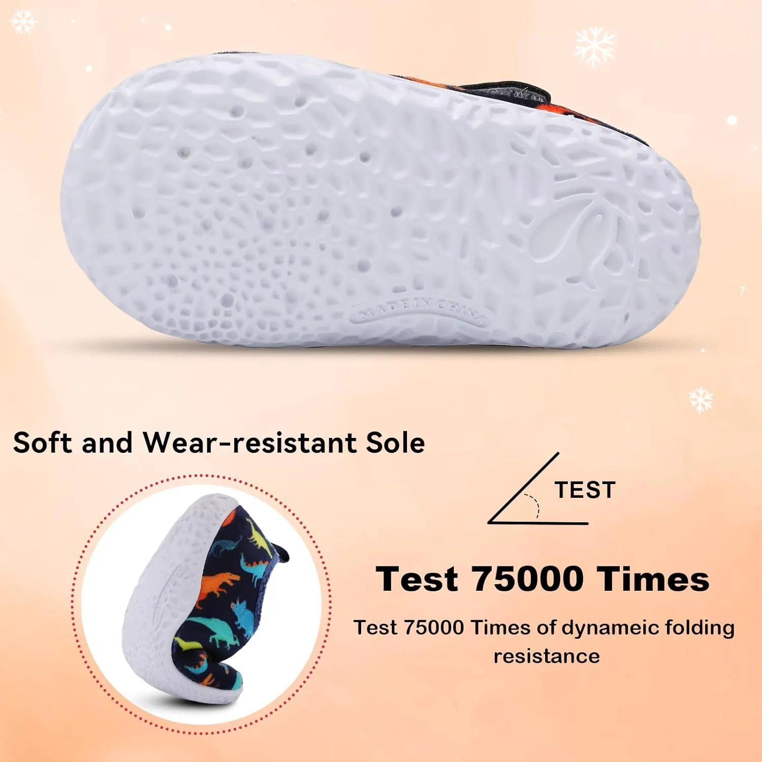 JIASUQI Toddler Slippers Fuzzy Kids Slippers Warm House Shoes for Boys Girls
