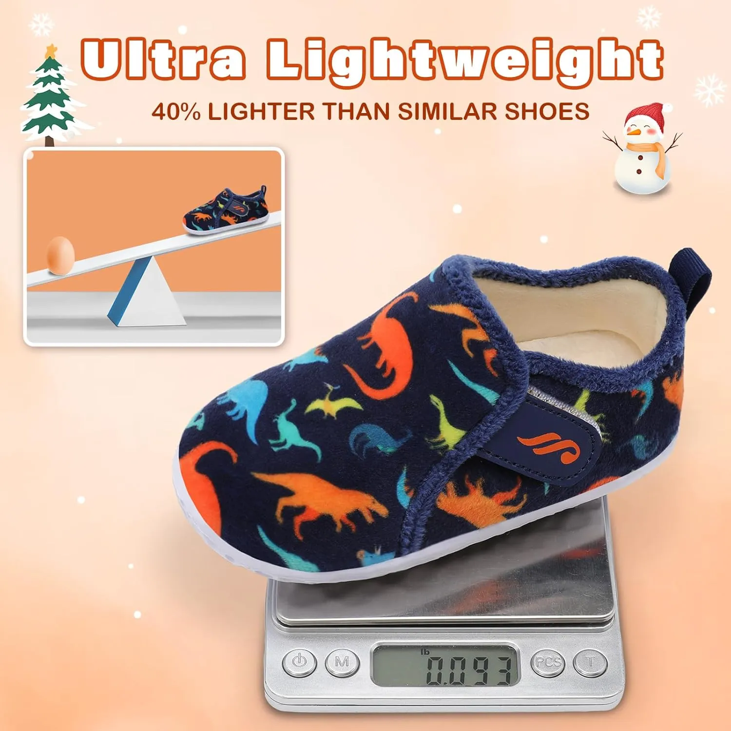 JIASUQI Toddler Slippers Fuzzy Kids Slippers Warm House Shoes for Boys Girls