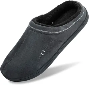 Josaywin Men's Memory Foam slippers Soft Plush Fleece Lining Slip On Indoor Outdoor House Shoes