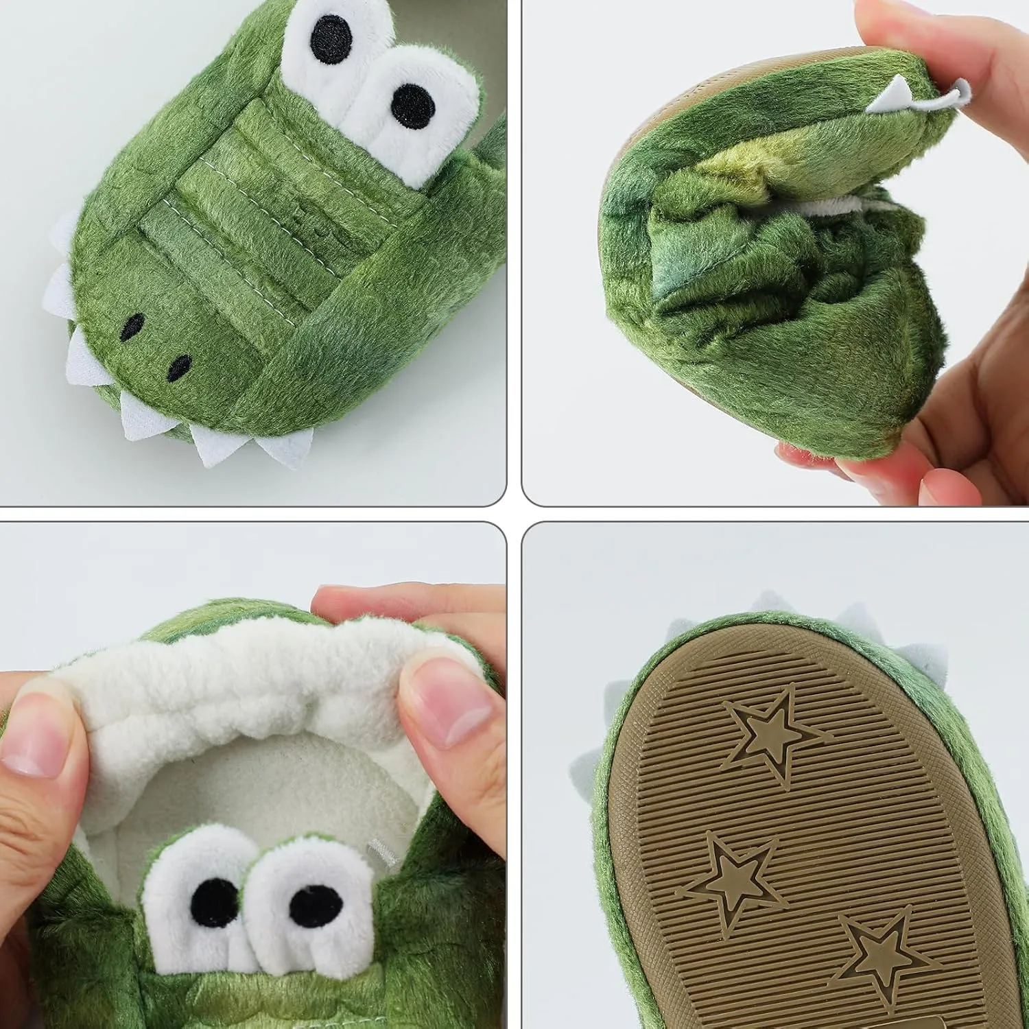 KAKU NANU Toddler Baby Slippers Cute Animal Cartoon Shoes Girls Boys Warm Fleece Winter Household Slippers