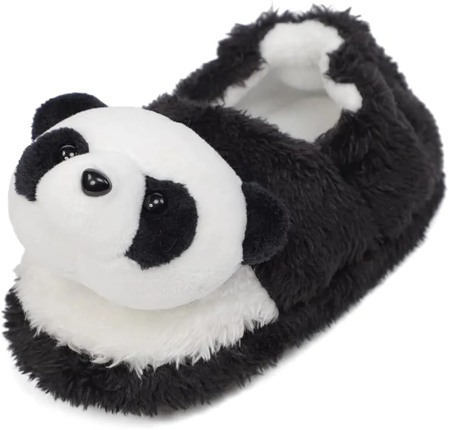 KAKU NANU Toddler Baby Slippers Cute Animal Cartoon Shoes Girls Boys Warm Fleece Winter Household Slippers