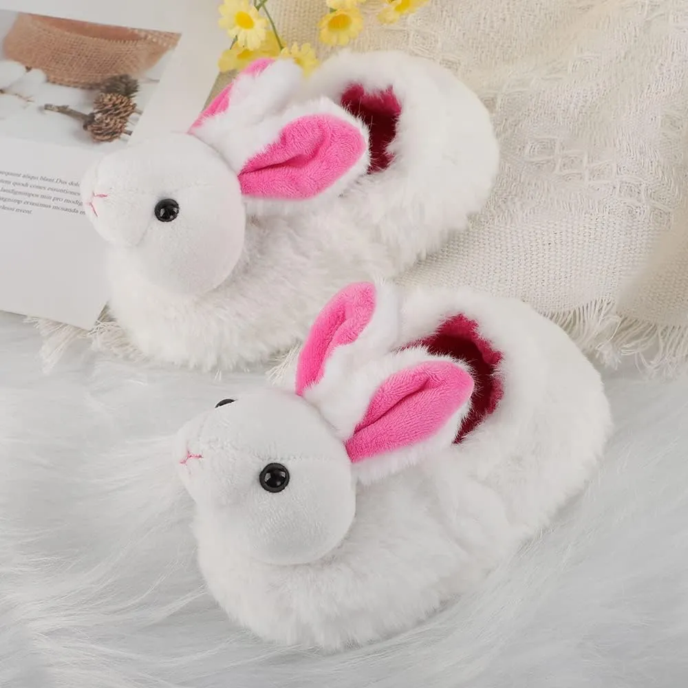 KAKU NANU Toddler Baby Slippers Cute Animal Cartoon Shoes Girls Boys Warm Fleece Winter Household Slippers
