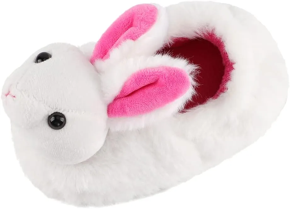 KAKU NANU Toddler Baby Slippers Cute Animal Cartoon Shoes Girls Boys Warm Fleece Winter Household Slippers