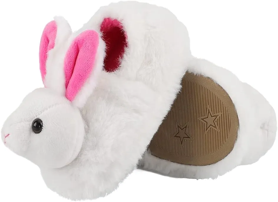 KAKU NANU Toddler Baby Slippers Cute Animal Cartoon Shoes Girls Boys Warm Fleece Winter Household Slippers