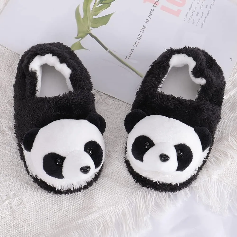 KAKU NANU Toddler Baby Slippers Cute Animal Cartoon Shoes Girls Boys Warm Fleece Winter Household Slippers
