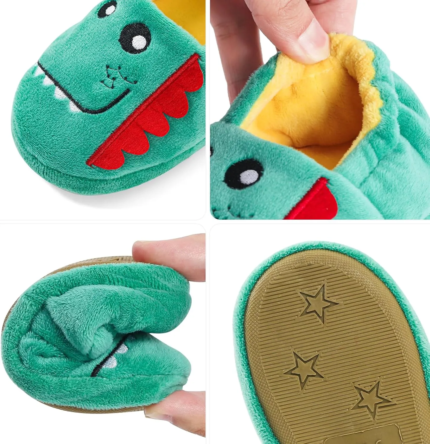 KAKU NANU Toddler Baby Slippers Cute Animal Cartoon Shoes Girls Boys Warm Fleece Winter Household Slippers