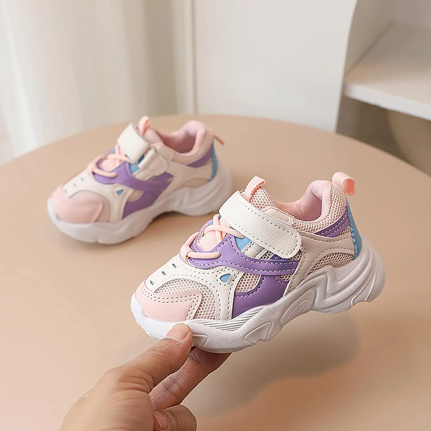 Kids Girls Boys Casual Sport Shoes Baby Mesh Breathable Platform Outdoor Strap Athletic Running Shoes