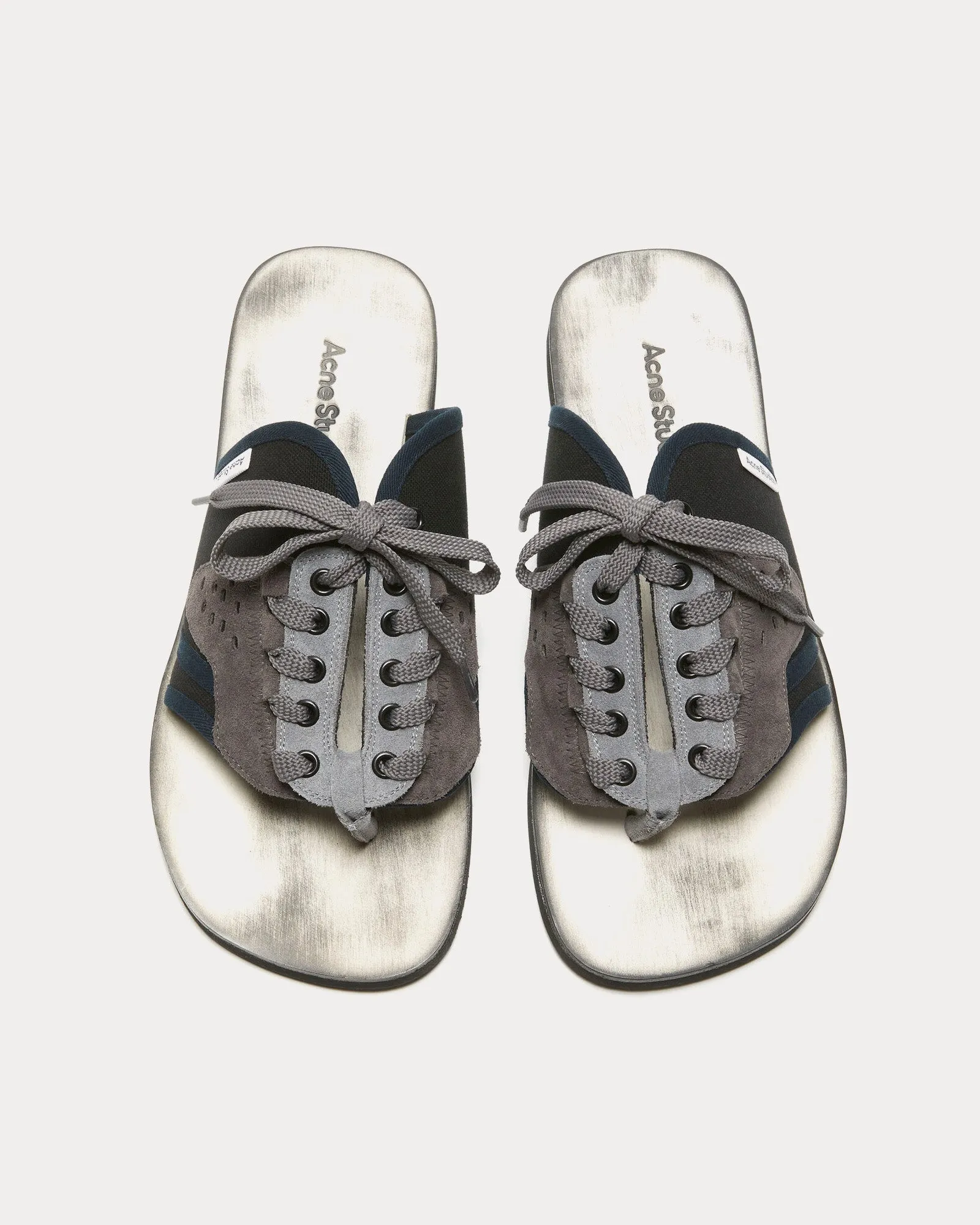 Lace-Up Leather Black Sandals