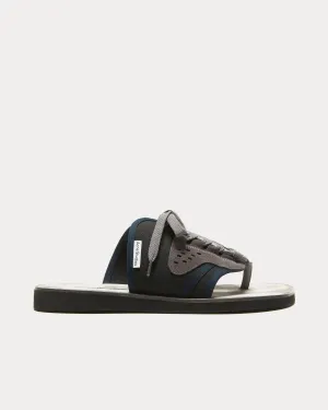 Lace-Up Leather Black Sandals