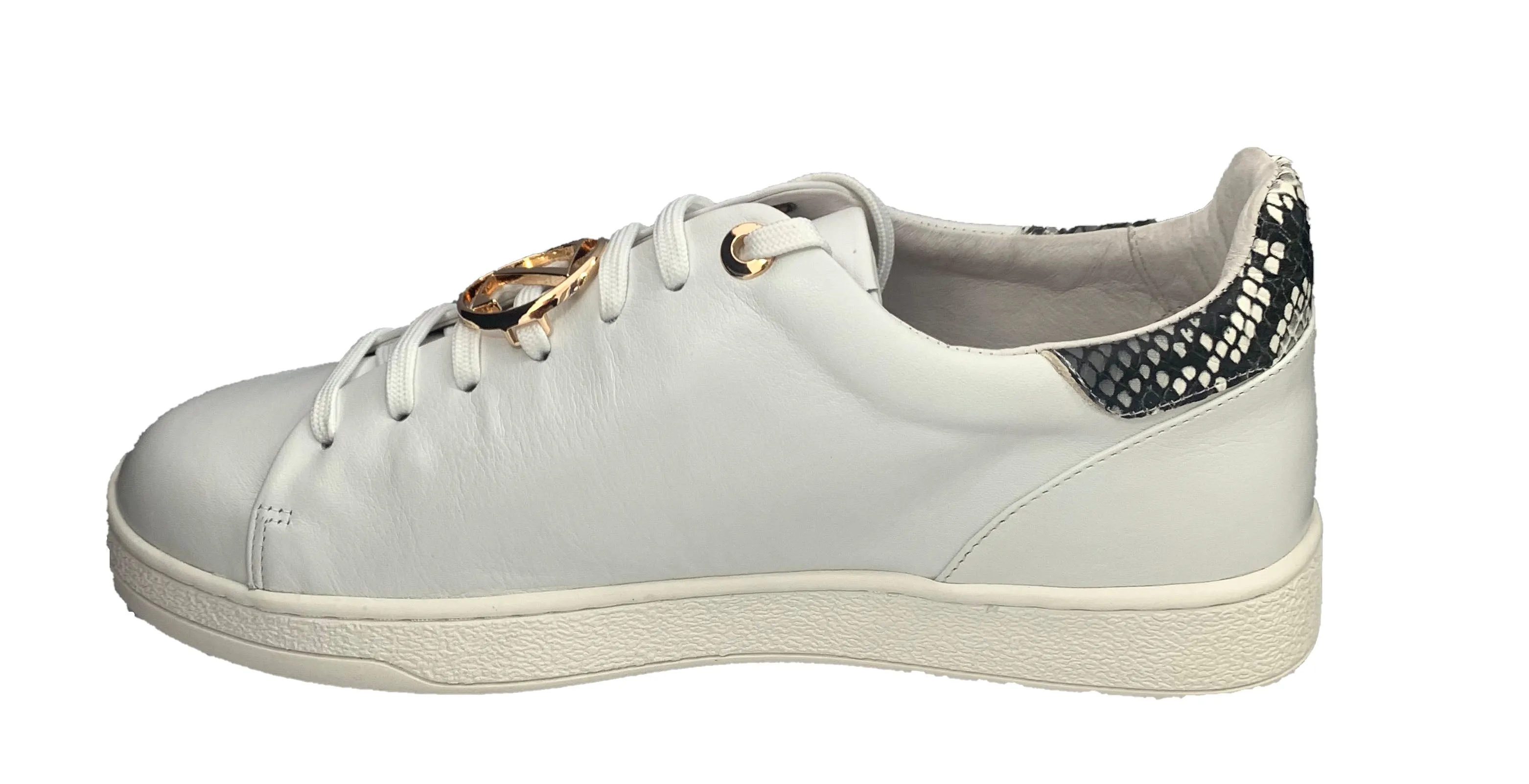 Lavish White Snake Print
