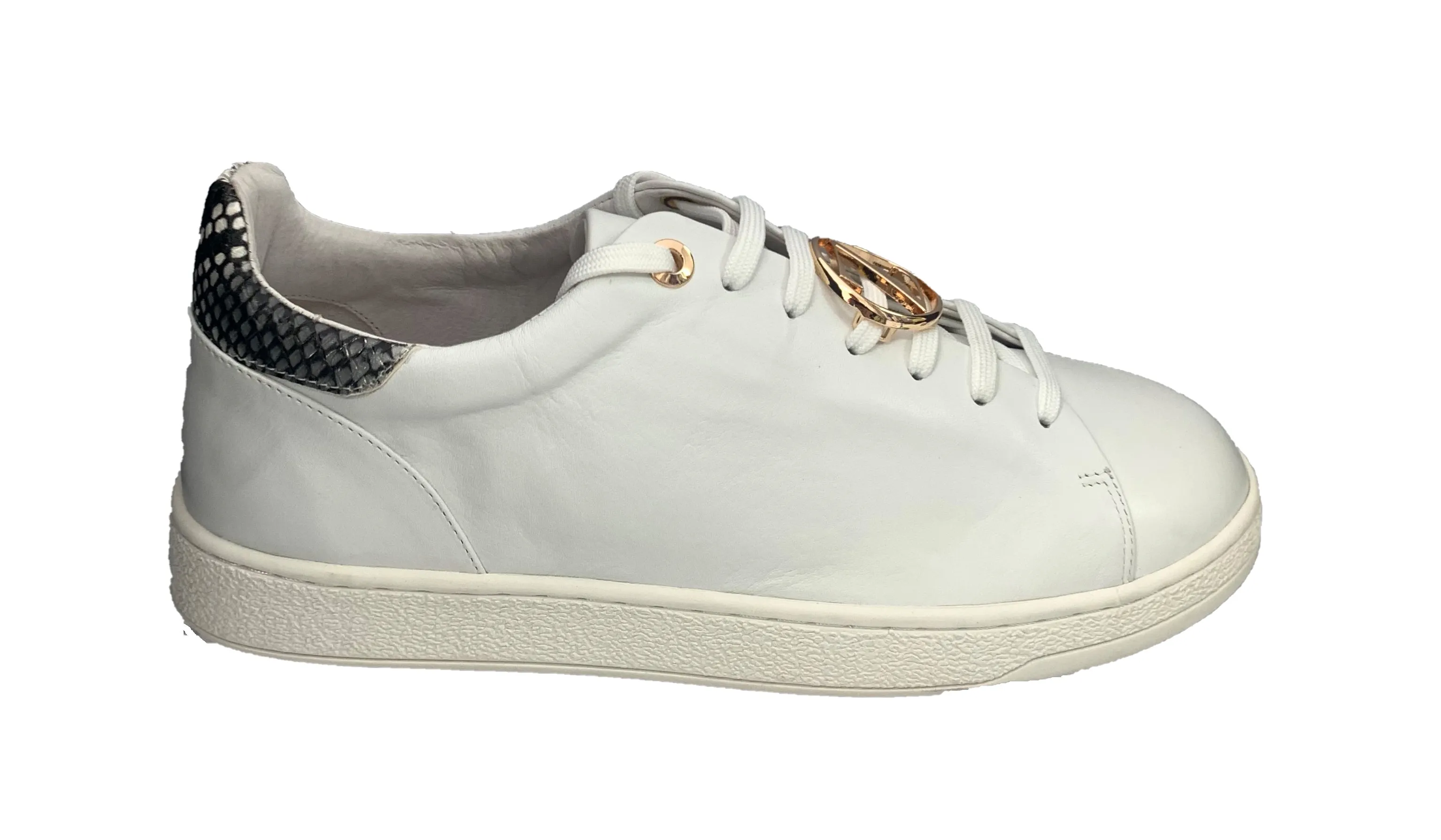 Lavish White Snake Print
