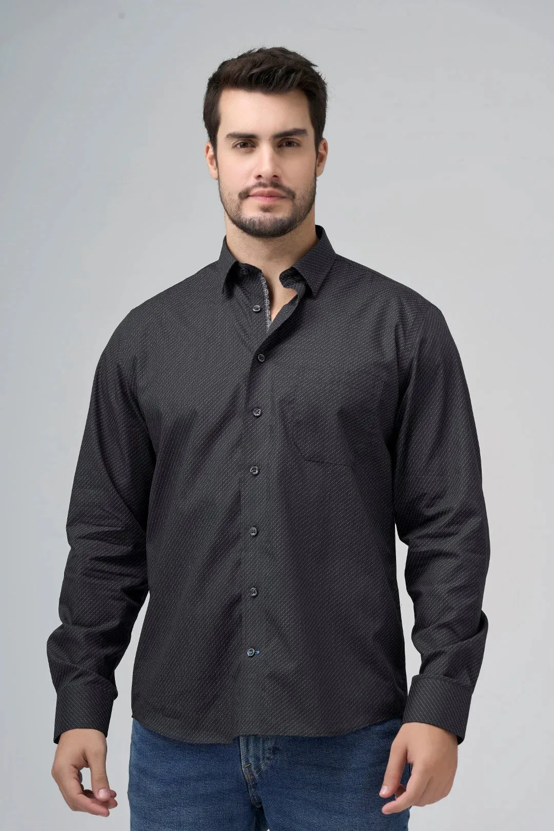 Leo Chevalier Long Sleeve Sport Shirt - Black 623451 0998