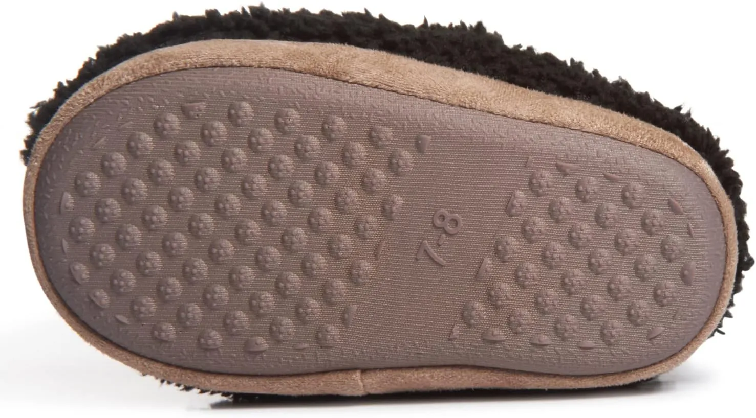 Lucky Brand Toddler Boys Non Slip Sherpa A-Line Home Slippers, Kids Rubber Sole Indoor House Shoes Bedroom Slipper, Size 5-10