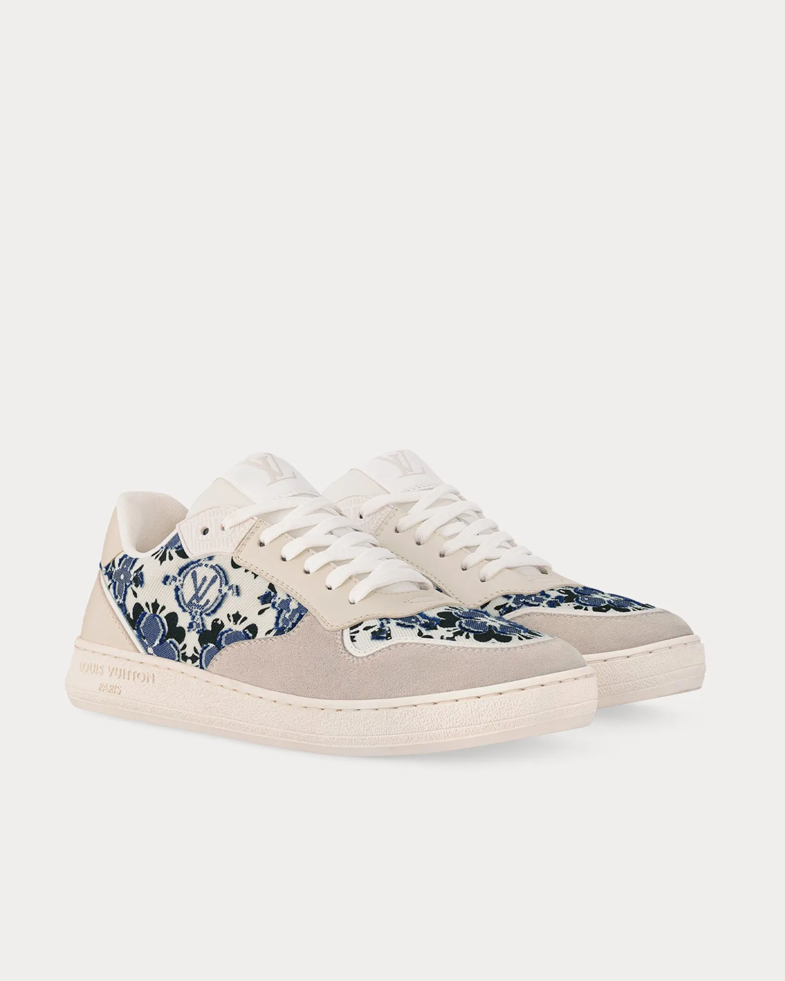 LV Stadium Beige / Navy Blue Low Top Sneakers