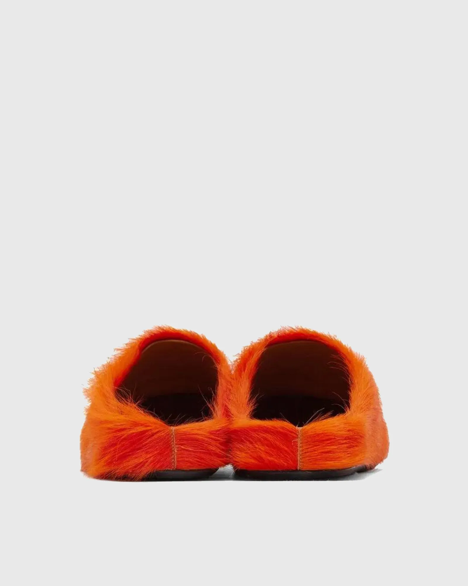 Malvina Feather Slippers In Orange