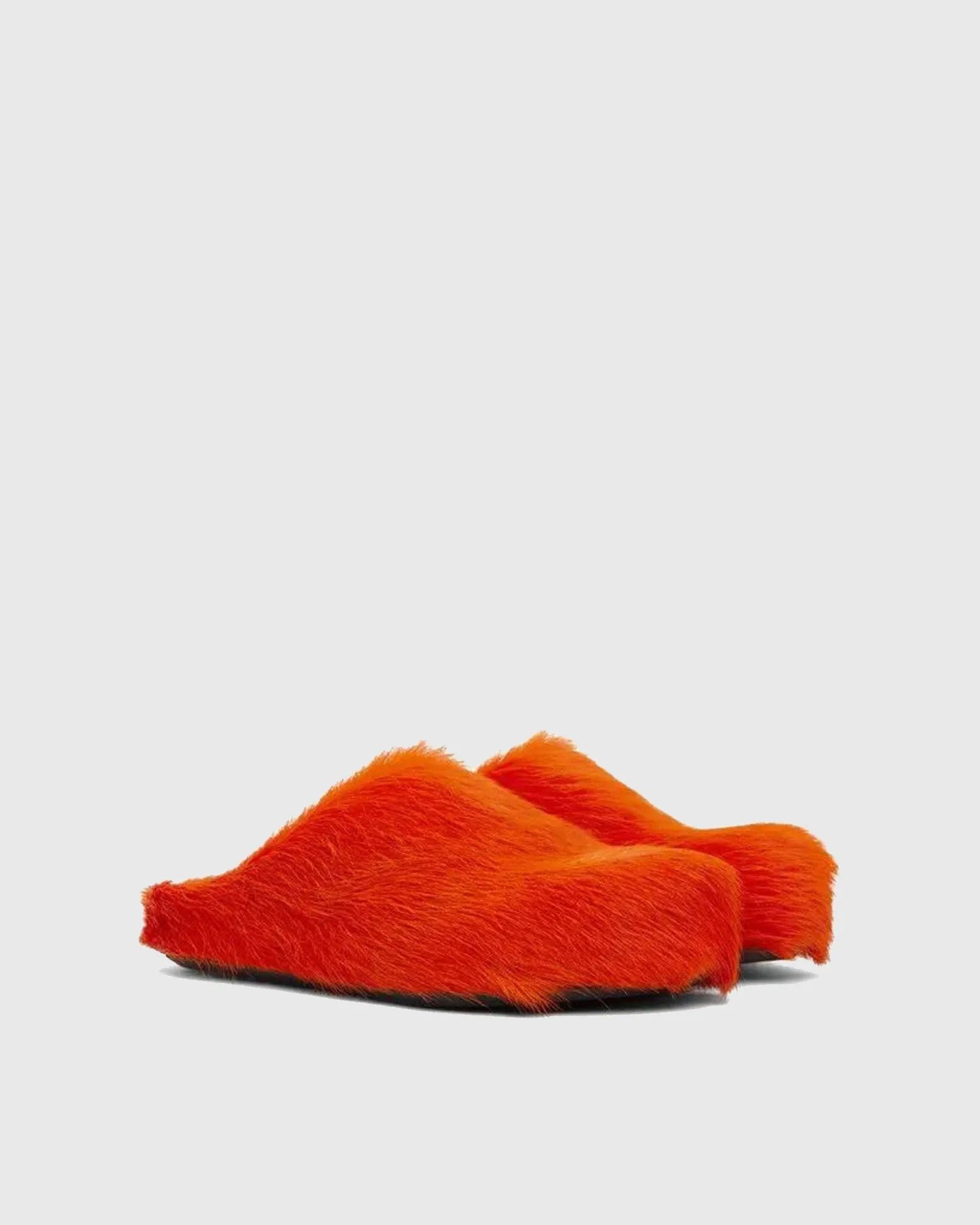 Malvina Feather Slippers In Orange