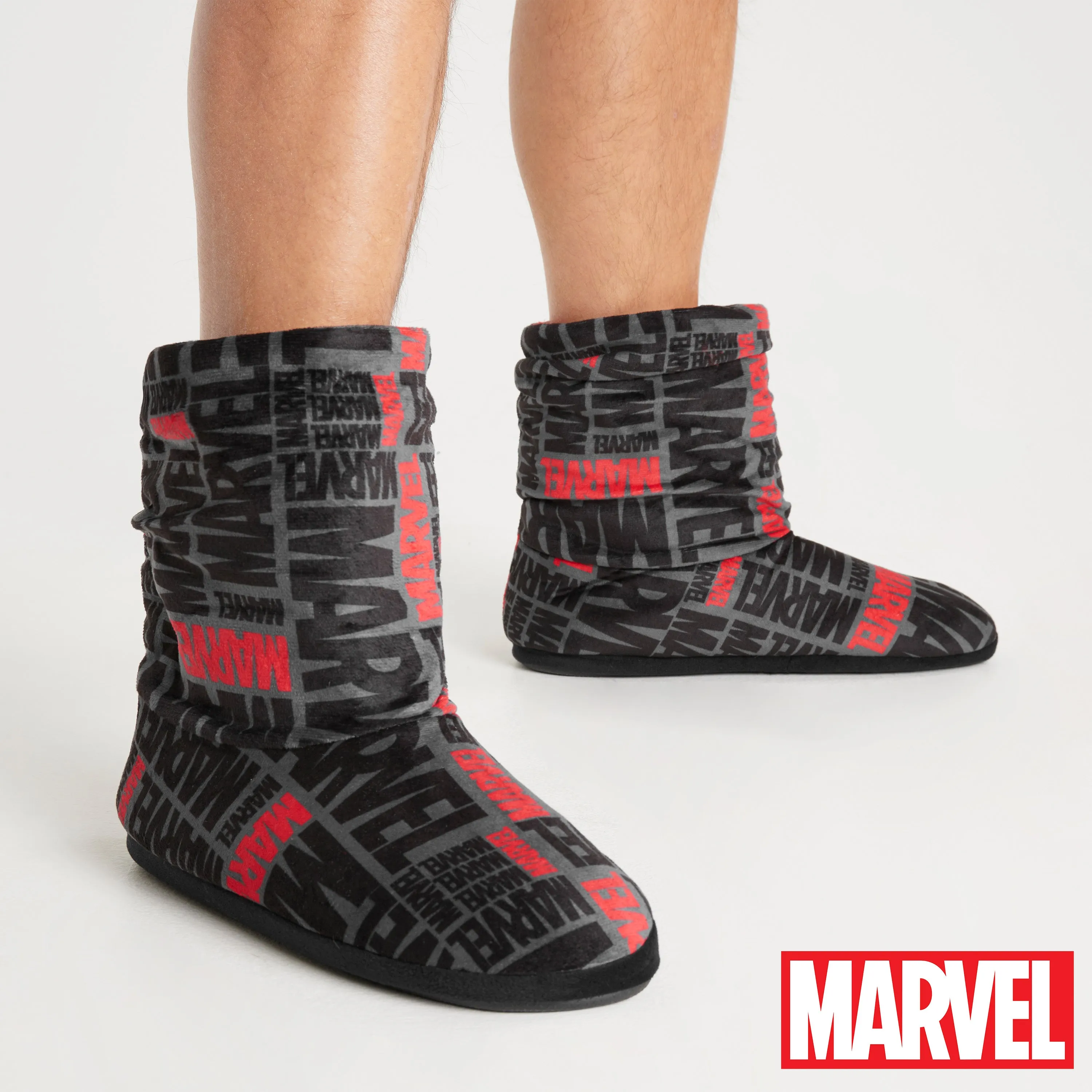 Marvel Men's Slippers Plush Indoor House Shoes