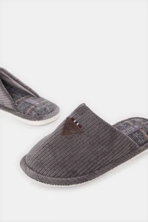 Men Grey Mule Slipper