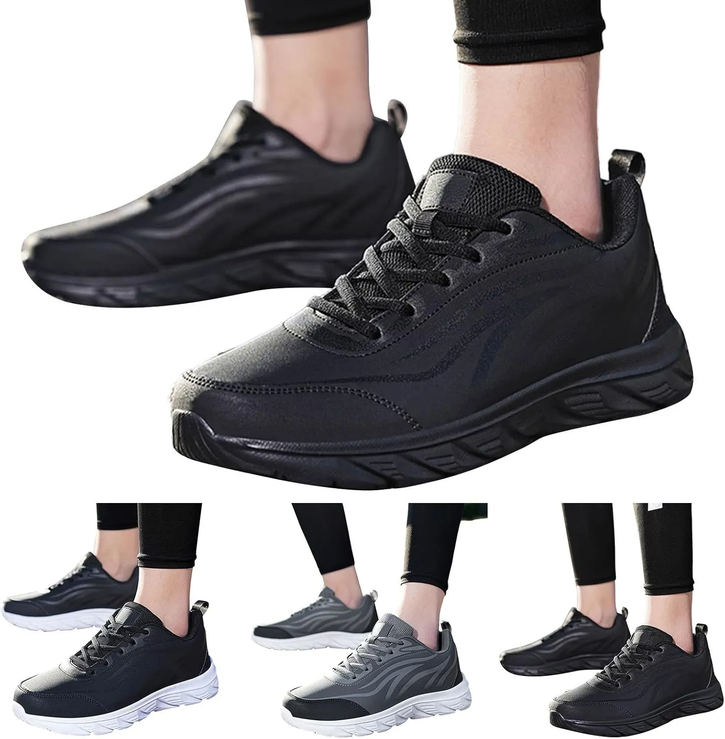Men Slip on Walking Shoes Comfort Memory Foam Ultra Lightweight Breathable Fashion Sneakers Non Slip Travel Jogging Workout Tennis Shoes Wide Width