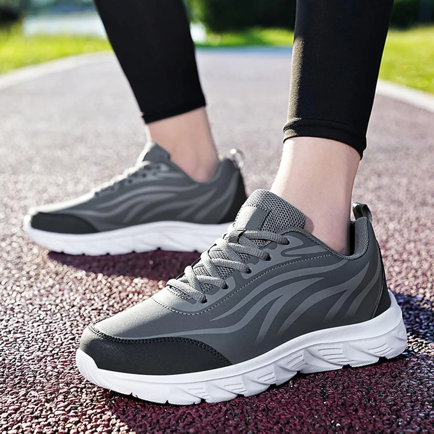 Men Slip on Walking Shoes Comfort Memory Foam Ultra Lightweight Breathable Fashion Sneakers Non Slip Travel Jogging Workout Tennis Shoes Wide Width