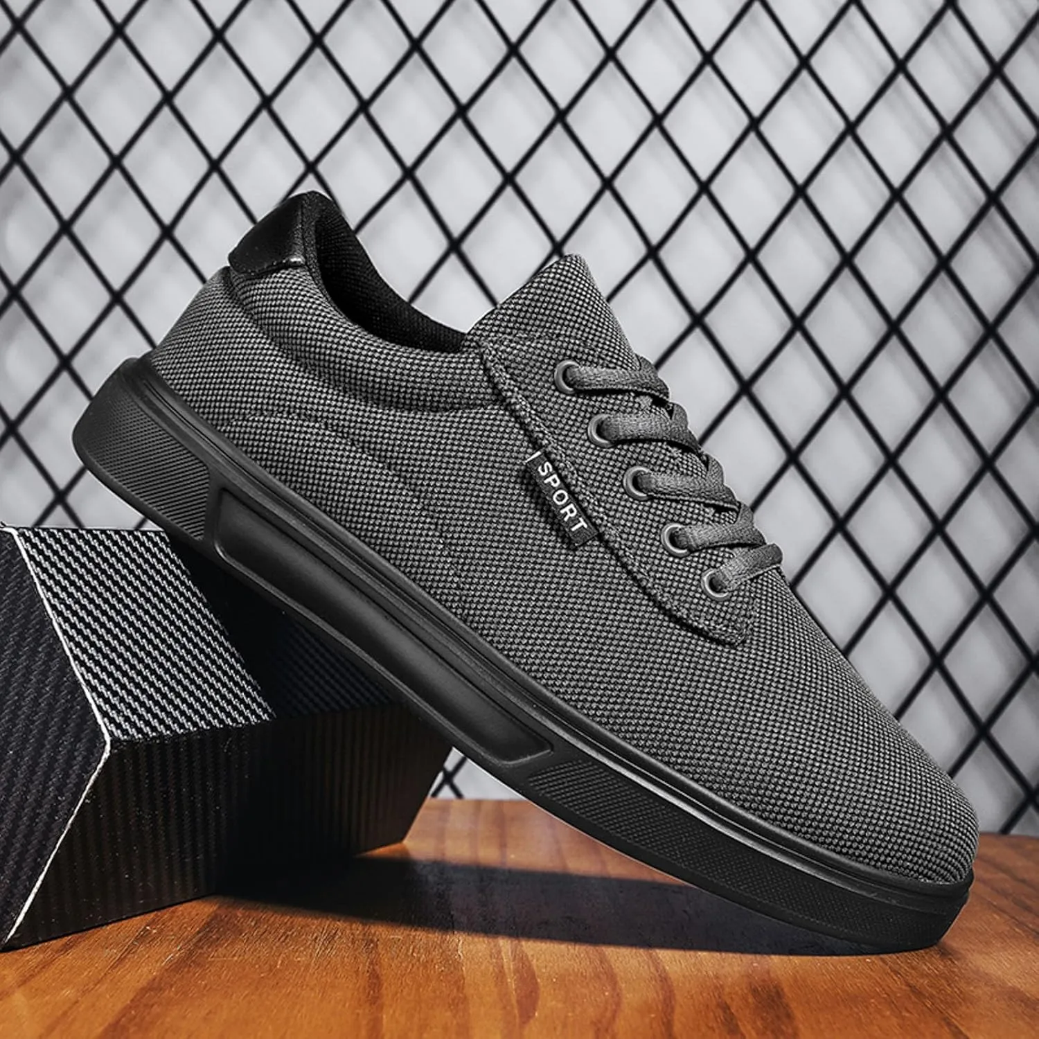 Men Slip on Walking Shoes Comfortable Memory Foam Breathable Mesh Fashion Sneakers Non Slip Arch Support Vacation Training Gym Shoes Wide Width